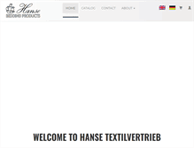 Tablet Screenshot of hansetextil.de
